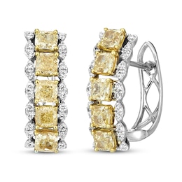 Le Vian Sunny Yellow Diamond Earrings 2-5/8 ct tw 14K White Gold
