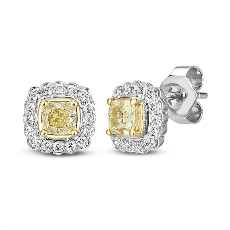 Le Vian Sunny Yellow Diamond Earrings 5/8 ct tw 14K White Gold