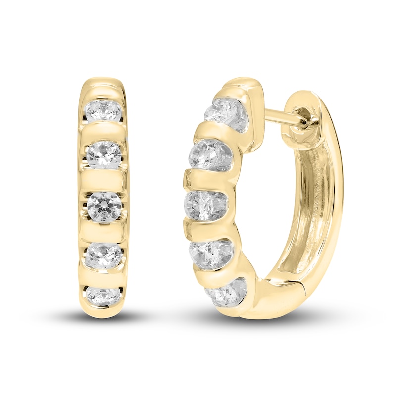 Main Image 1 of Diamond Earrings 1 ct tw Round 18K Yellow Gold