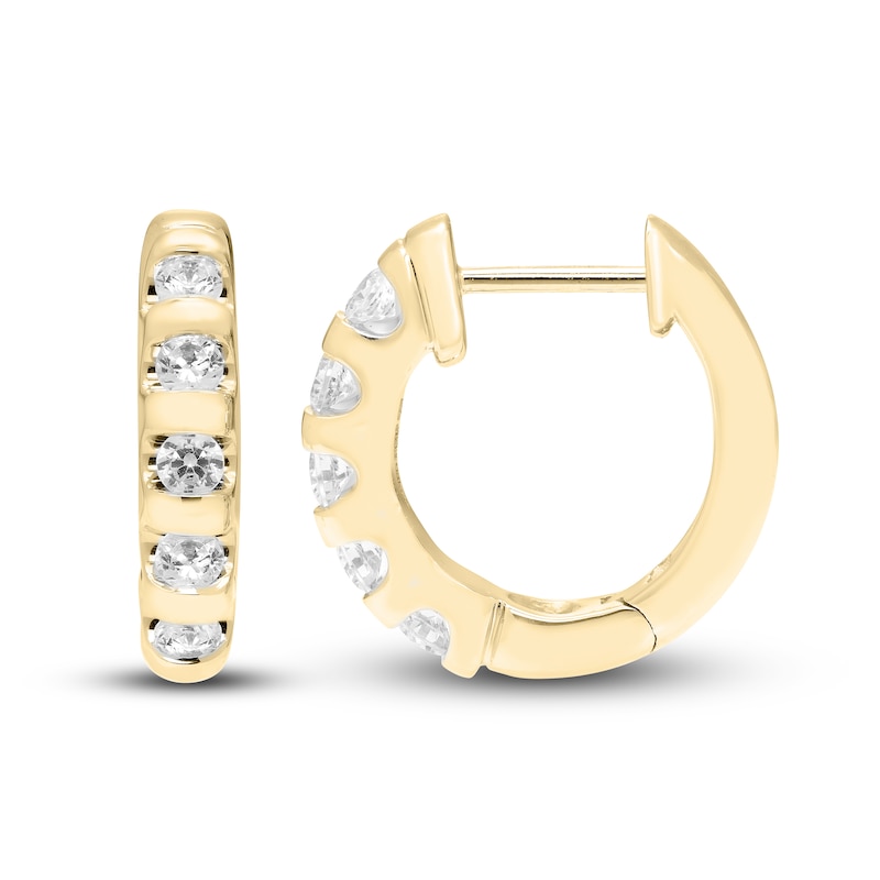 Diamond Earrings 1 ct tw Round 18K Yellow Gold