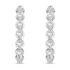 Thumbnail Image 2 of Diamond Hoop Earrings 1/2 ct tw Round 18K White Gold
