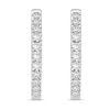 Thumbnail Image 1 of Diamond Hoop Earrings 1 ct tw Round 18K White Gold