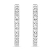 Thumbnail Image 2 of Diamond Hoop Earrings 1 ct tw Round 18K White Gold