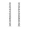 Thumbnail Image 2 of Diamond Hoop Earrings 1-1/2 ct tw Round 18K White Gold