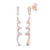 Thumbnail Image 1 of Diamond Dangle Earrings 1/2 ct tw Round 10K Rose Gold