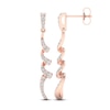 Thumbnail Image 3 of Diamond Dangle Earrings 1/2 ct tw Round 10K Rose Gold