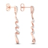 Thumbnail Image 4 of Diamond Dangle Earrings 1/2 ct tw Round 10K Rose Gold