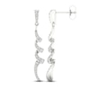 Thumbnail Image 3 of Diamond Dangle Earrings 1/2 ct tw Round 10K White Gold