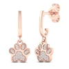 Thumbnail Image 1 of Diamond Paw Earrings 1/10 ct tw Round 10K Rose Gold
