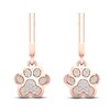 Thumbnail Image 2 of Diamond Paw Earrings 1/10 ct tw Round 10K Rose Gold
