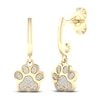 Thumbnail Image 1 of Diamond Paw Earrings 1/10 ct tw Round 10K Yellow Gold