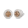 Thumbnail Image 1 of Le Vian Chocolate Diamond Stud Earrings 1-1/3 ct tw Round 14K Vanilla Gold
