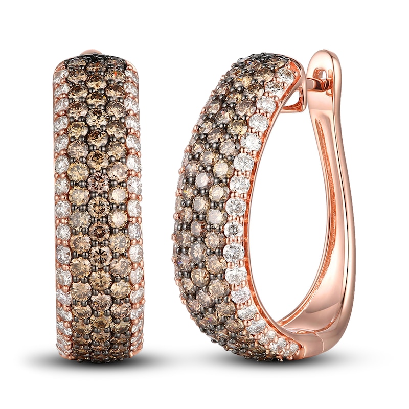 Le Vian Chocolate Diamond Earrings 2-3/4 ct tw 14K Strawberry Gold