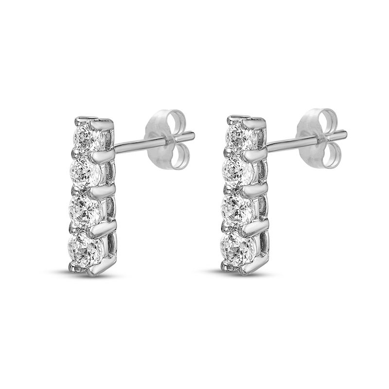 Main Image 2 of Diamond Stud Earrings 1/2 ct tw Round 14K White Gold