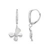 Thumbnail Image 1 of Diamond Butterfly Drop Earrings 1/6 ct tw Round 14K White Gold