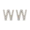 Thumbnail Image 1 of Diamond Letter W Earrings 1/10 ct tw Round 10K Yellow Gold