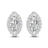 Thumbnail Image 1 of Diamond Stud Earrings 1/2 ct tw Round/Marquise 14K White Gold