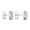 Thumbnail Image 4 of Diamond Stud Earrings 1/2 ct tw Round/Marquise 14K White Gold
