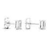 Thumbnail Image 4 of Diamond Stud Earrings 1/2 ct tw Emerald-cut 14K White Gold (I1/I)