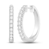 Thumbnail Image 0 of Diamond Hoop Earrings 1/6 ct tw Round 10K White Gold