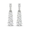 Thumbnail Image 3 of Diamond 3-Stone Earrings 1 ct tw Round 14K White Gold