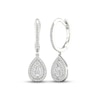 Thumbnail Image 0 of Diamond Drop Earrings 1/2 ct tw Pear-shaped/Round 14K White Gold