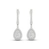 Thumbnail Image 1 of Diamond Drop Earrings 1/2 ct tw Pear-shaped/Round 14K White Gold