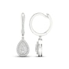 Thumbnail Image 2 of Diamond Drop Earrings 1/2 ct tw Pear-shaped/Round 14K White Gold