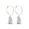 Thumbnail Image 3 of Diamond Drop Earrings 1/2 ct tw Pear-shaped/Round 14K White Gold