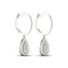 Thumbnail Image 3 of Diamond Drop Earrings 1/2 ct tw Pear-shaped/Round 14K White Gold