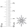 Diamond Snowflake Earrings 1/2 ct tw Round 14K Yellow Gold