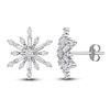 Thumbnail Image 0 of Diamond Snowflake Stud Earrings 1 ct tw Round 14K White Gold