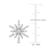 Thumbnail Image 2 of Diamond Snowflake Stud Earrings 1 ct tw Round 14K White Gold