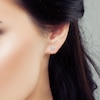 Thumbnail Image 3 of Diamond Stud Earrings 1/2 ct tw Round 14K White Gold