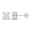 Thumbnail Image 0 of Diamond Flower Stud Earrings 1 ct tw Round 14K White Gold
