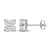 Thumbnail Image 0 of Diamond Flower Stud Earrings 1 ct tw Round 14K White Gold