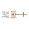 Thumbnail Image 0 of Diamond Flower Stud Earrings 1 ct tw Round 14K Rose Gold