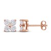 Thumbnail Image 0 of Diamond Flower Stud Earrings 1 ct tw Round 14K Rose Gold