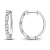 Thumbnail Image 0 of Diamond Hoop Earrings 1/2 ct tw Round/Princess 14K White Gold