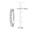 Thumbnail Image 1 of Diamond Hoop Earrings 1/2 ct tw Round/Princess 14K White Gold
