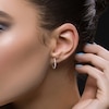 Thumbnail Image 3 of Diamond Hoop Earrings 1/2 ct tw Round/Princess 14K White Gold