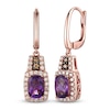 Thumbnail Image 1 of Le Vian Natural Amethyst Earrings 3/8 ct tw Diamonds 14K Strawberry Gold