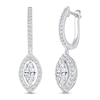 Thumbnail Image 0 of Diamond Dangle Earrings 1-1/3 ct tw Round/Marquise 14K White Gold