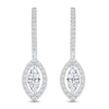 Thumbnail Image 1 of Diamond Dangle Earrings 1-1/3 ct tw Round/Marquise 14K White Gold
