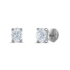 Thumbnail Image 0 of Royal Asscher Diamond Solitaire Stud Earrings 1 ct tw Oval 14K White Gold (SI2/I)