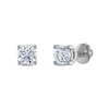 Royal Asscher Diamond Solitaire Stud Earrings 1 ct tw Round 14K White Gold (SI2/I)