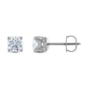 Royal Asscher Diamond Solitaire Stud Earrings 1 ct tw Round 14K White Gold (SI2/I)