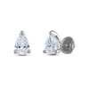 Thumbnail Image 1 of Royal Asscher Diamond Solitaire Stud Earrings 1 ct tw Pear-shaped 14K White Gold (SI2/I)