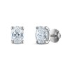 Thumbnail Image 1 of Royal Asscher Diamond Solitaire Stud Earrings 1-1/2 ct tw Oval 14K White Gold (SI2/I)