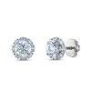 Thumbnail Image 1 of Royal Asscher Diamond Halo Earrings 1 ct tw Round 14K White Gold